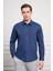 Erkek Lacivert Slim Fit Dar Kesim Sert Spor Yaka Gömlek 1