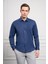 Erkek Lacivert Slim Fit Dar Kesim Sert Spor Yaka Gömlek 4