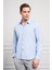 Erkek Mavi Slim Fit Dar Kesim Sert Spor Yaka Gömlek 4