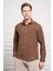 Erkek Kahve Trend Italyan Yaka Slim Fit Dar Kesim Gömlek 1