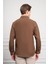 Erkek Kahve Trend Italyan Yaka Slim Fit Dar Kesim Gömlek 5