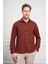 Erkek Bordo Trend Italyan Yaka Slim Fit Dar Kesim Gömlek 1