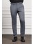 Erkek Lacivert Trend Slim Fit Dar Kesim Pileli Pantolon 1