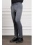 Erkek Lacivert Trend Slim Fit Dar Kesim Pileli Pantolon 2