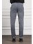 Erkek Lacivert Trend Slim Fit Dar Kesim Pileli Pantolon 3
