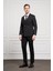 Erkek Siyah Kruvaze Slim Fit Sivri Yaka Takım Elbise 3