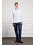 Erkek A. Mavi Basic Regular Fit Sert Yaka Cepli Gömlek 2