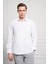 Erkek Beyaz Basic Regular Fit Sert Yaka Cepli Gömlek 1
