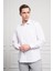 Erkek Beyaz Basic Regular Fit Sert Yaka Cepli Gömlek 4