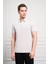 Erkek Gri Basic Polo Yaka Dynamic Fit T-Shirt 4