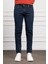 Erkek Lacivert Jean Slim Fit Dar Kesim Pantolon 4