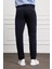 Erkek Lacivert Slim Fit Dar Kesim Chino Pantolon 4