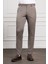 Erkek Kahve Trend Slim Fit Dar Kesim Pileli Pantolon 1