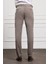 Erkek Kahve Trend Slim Fit Dar Kesim Pileli Pantolon 3