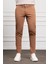 Erkek Camel Slim Fit Dar Kesim Chino Pantolon 1