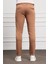 Erkek Camel Slim Fit Dar Kesim Chino Pantolon 3