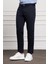 Erkek Lacivert Slim Fit Dar Kesim Chino Pantolon 3