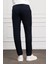 Erkek Lacivert Jogger Slim Fit Dar Kesim Çıtçıtlı Ipli Pantolon 3