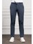 Erkek Marine Jogger Slim Fit Dar Kesim Çıtçıtlı Ipli Pantolon 1