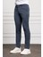 Erkek Marine Jogger Slim Fit Dar Kesim Çıtçıtlı Ipli Pantolon 2