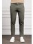 Erkek Yeşil Slim Fit Dar Kesim Chino Pantolon 1