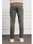 Erkek Yeşil Slim Fit Dar Kesim Chino Pantolon 3