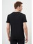 Erkek Siyah Basic Bisiklet Yaka Dynamic Fit Rahat Kesim T-Shirt 5