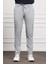 Erkek Gri Slim Fit Dar Kesim Ipli Jogger Pantolon 1
