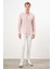 Erkek Turuncu Pamuk Çizgili-Panolu Italyan Yaka Slim Fit Gömlek 4