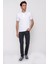 Erkek Beyaz Basic Polo Yaka Dynamic Fit T-Shirt 4