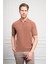 Erkek Taba Trend Polo Yaka Dinamik Fit Rahat Kesim T-Shirt 1
