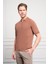 Erkek Taba Trend Polo Yaka Dinamik Fit Rahat Kesim T-Shirt 3