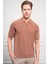 Erkek Taba Trend Polo Yaka Dinamik Fit Rahat Kesim T-Shirt 5