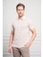 Erkek Bej Trend Polo Yaka Desenli Dynamic Fit Rahat Kesim T-Shirt 3