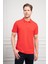 Erkek Kırmızı Basic Polo Yaka Dynamic Fit T-Shirt 4