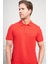 Erkek Kırmızı Basic Polo Yaka Dynamic Fit T-Shirt 5