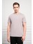 Erkek Açık Gri Basic Bisiklet Yaka Dynamic Fit Pamuk T-Shirt 1