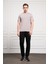 Erkek Açık Gri Basic Bisiklet Yaka Dynamic Fit Pamuk T-Shirt 2