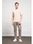 Erkek Bej Basic Bisiklet Yaka Dynamic Fit Pamuk T-Shirt 2