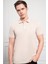 Erkek Bej Basic Polo Yaka Dynamic Fit T-Shirt 1