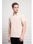 Erkek Bej Basic Polo Yaka Dynamic Fit T-Shirt 4