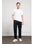 Erkek Ekru Trend Bisiklet Yaka Pamuk Dinamik Fit T-Shirt 2