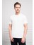 Erkek Ekru Trend Bisiklet Yaka Pamuk Dinamik Fit T-Shirt 3