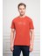 Erkek Tarçın Trend Bisiklet Yaka Pamuk Dinamik Fit T-Shirt 1