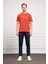 Erkek Tarçın Trend Bisiklet Yaka Pamuk Dinamik Fit T-Shirt 2