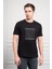 Erkek Siyah Trend Bisiklet Yaka Dinamik Fit Pamuk T-Shirt 3