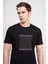 Erkek Siyah Trend Bisiklet Yaka Dinamik Fit Pamuk T-Shirt 4