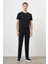 Erkek Siyah Trend Polo Yaka Classic Regular Fit T-Shirt 4