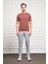 Erkek Kiremit Trend Polo Yaka Dinamik Fit Rahat Kesim T-Shirt 2