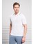 Erkek Beyaz Trend Polo Yaka Dinamik Fit Rahat Kesim T-Shirt 3
